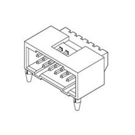 Molex Board Connector, 40 Contact(S), 2 Row(S), Female, Right Angle, Solder Terminal, Receptacle 741640040
